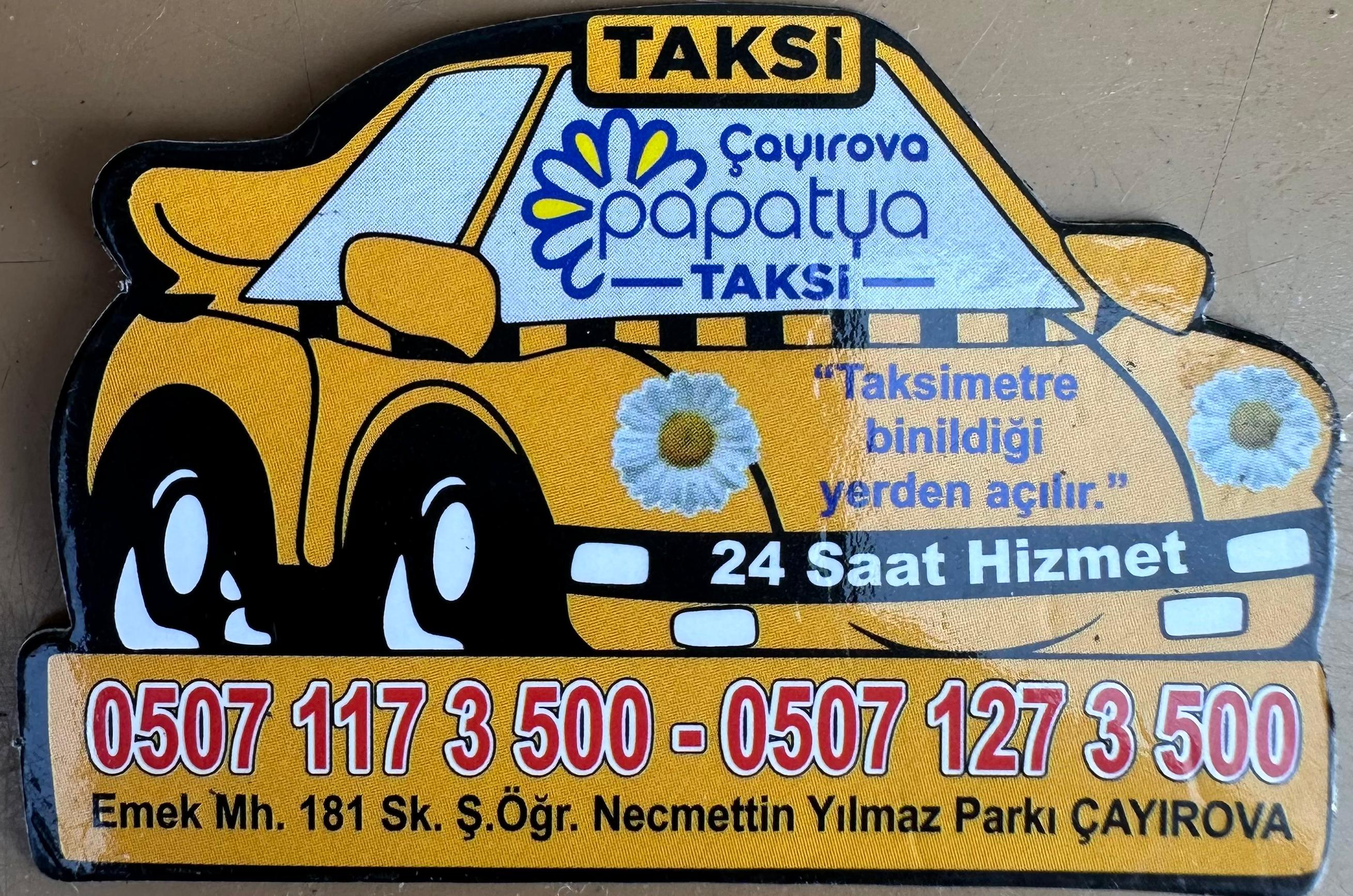 Çayırova Papatya Taksi - Kartvizit